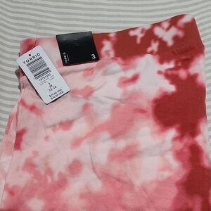 Torrid Red, White and Pink Tie-Dye Legging